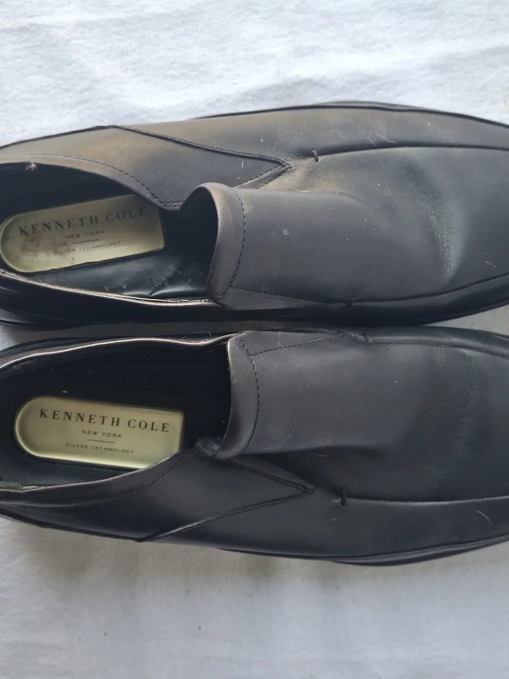 Kenneth Cole Men's Black Slip-On Leather Dress Shoes